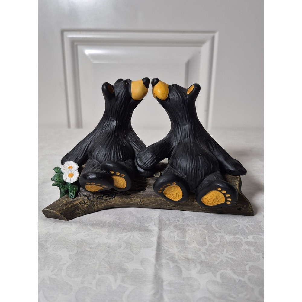 Bearfoots 'Kissin Bears' Figurine Big Sky Carvers Jeff Fleming